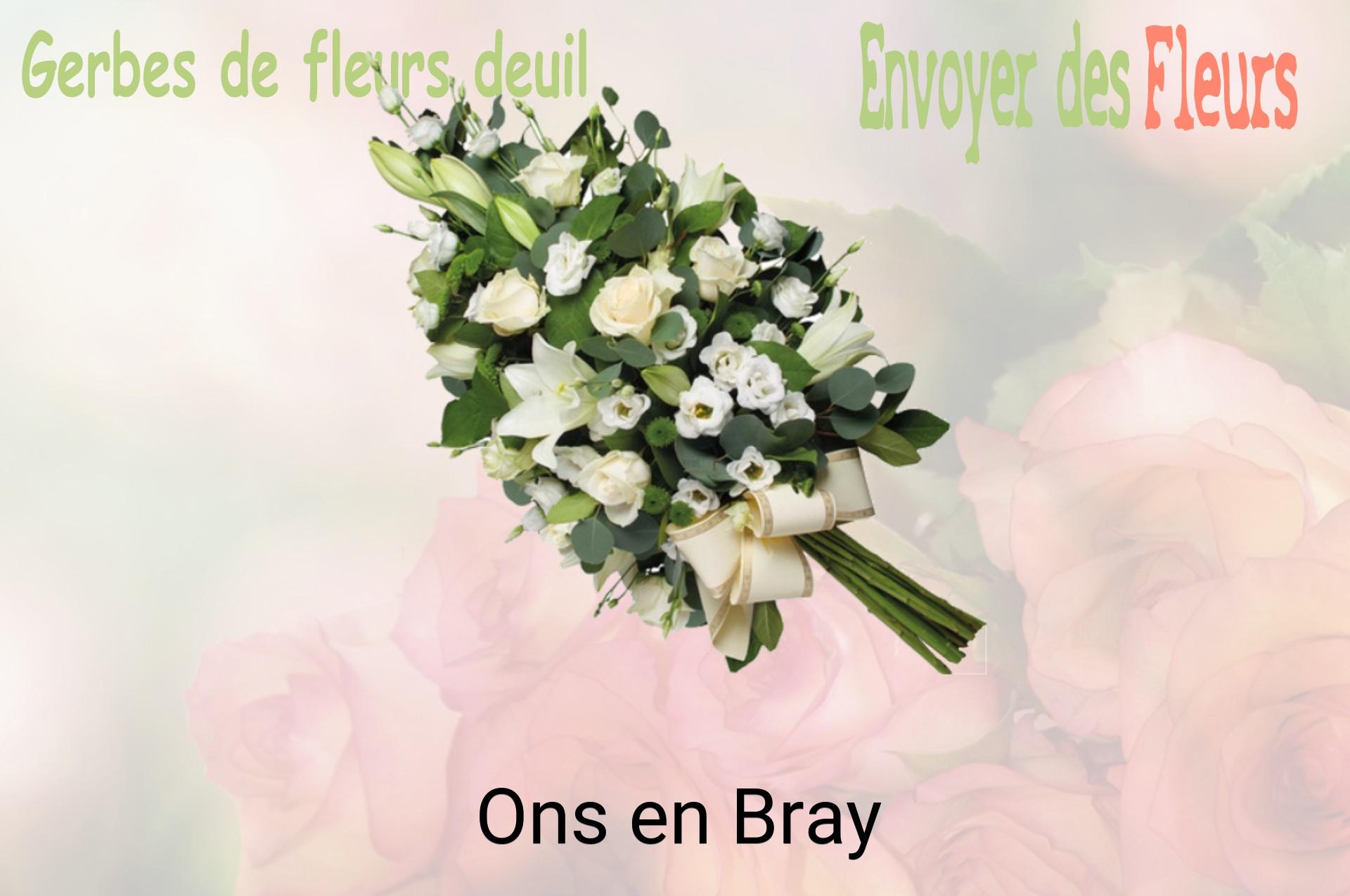 Gerbe de fleurs de deuil livrée à Ons-en-Bray